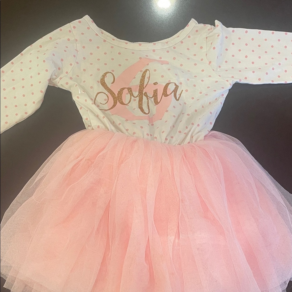 Pink Polka Dot Kids Costume Dress